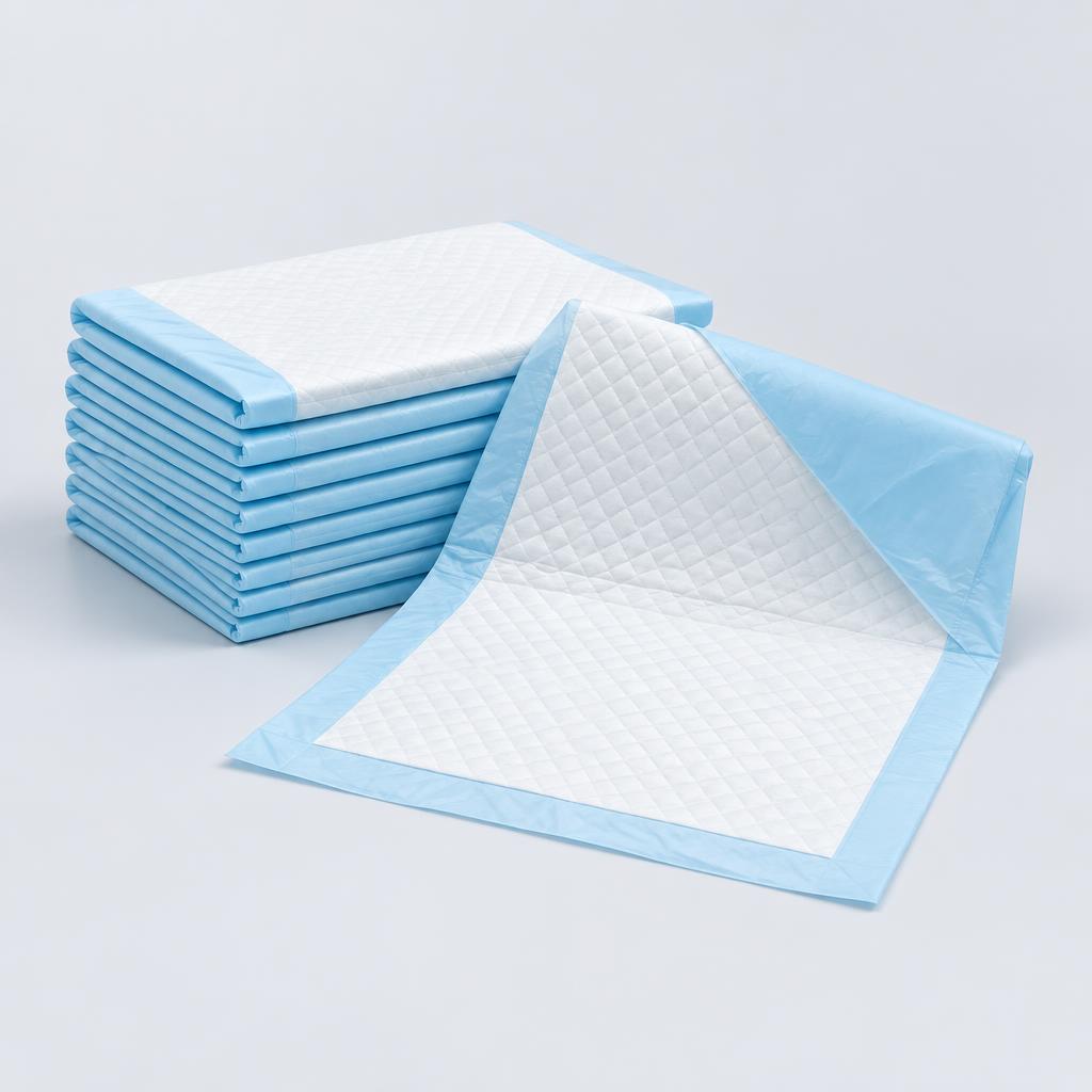 Folded and open disposable absorbent underpads